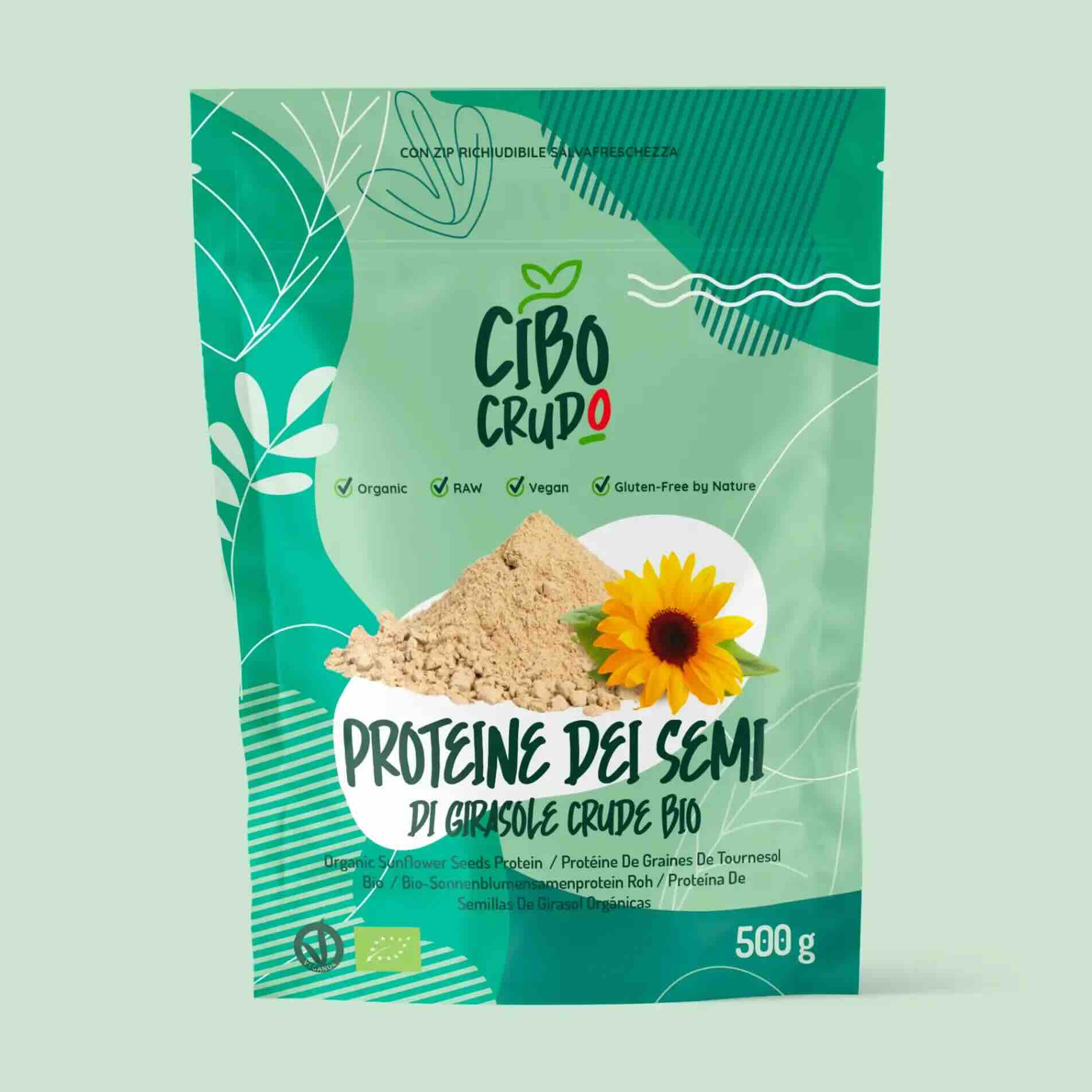 Proteine Dei Semi Di Girasole Bio e Crude- 500 gr
